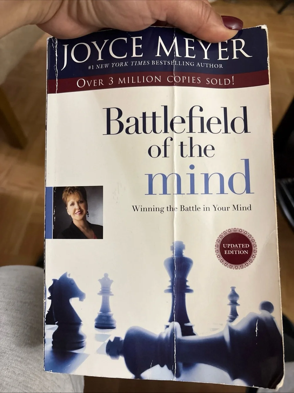 Joyce Meyer Battlefield of the Mind Paperback - White & Navy Cover